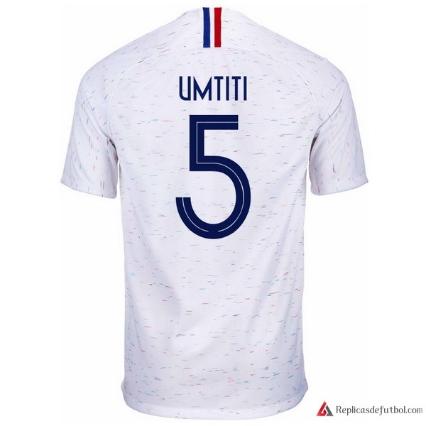 Camiseta Seleccion Francia Segunda equipación Umtiti 2018 Blanco